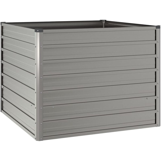 Garden Planter Grey 100x100x77 cm Weathering Steel Vidaxl Grey
