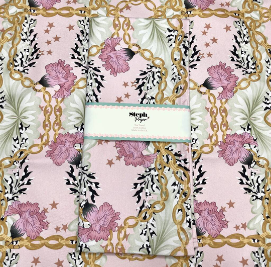 Magical Floret Tea Towel Powder Pink