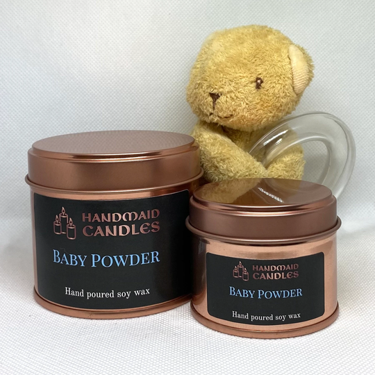 Baby Powder Scented Candle, Soy Wax Tin Container, Shower Gift, New Mum Birthday Gift For Mum, Couples