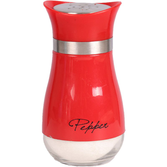 Fvbjd - Salt and Pepper Shakers Elegant w/ Clear Glass Bottom | Compact Cooking, Kitchen and Dining Room Use red