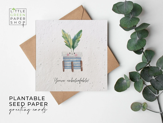 Plantable Flower Seed Paper Cards - Well Done Greeting, Congratulations, Pun, Joke, Friends, Family, Eco-Friendly, Biodegradable