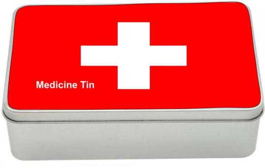 Medicine Tin First Aid Box Storage Tablets