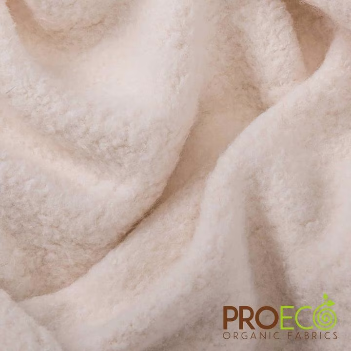 Proeco® Organic Cotton Sherpa Fabric | W-241 | W-239 Made in Usa Sold By Yard Eco-Friendly | Soft Heavyweight