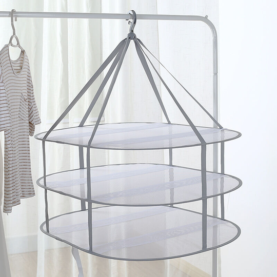 Litzee - Laundry Dryer - Multifunctional Drying Net for Linen and Grass - Ideal for Quickly Sorting Wet Clothes Rectangular Folding Clothes Basket