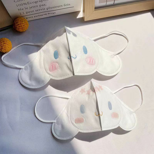 40 piece parent-child mask with three layers of protection for girls' hearts New powder blusher jade cassia dog mask 3D three-dimensional high beauty