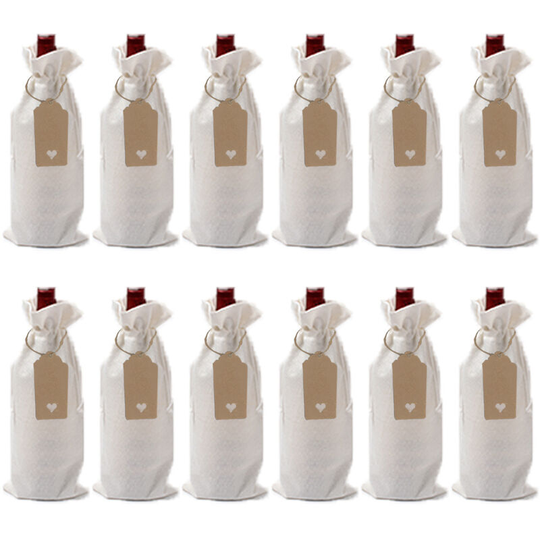 12 red wine belt + love label, dust belt, storage, dust belt, storage, Jute Drawstring Bag Jute Sachets Gift Bags with Drawstring Pouch Pouches Linen