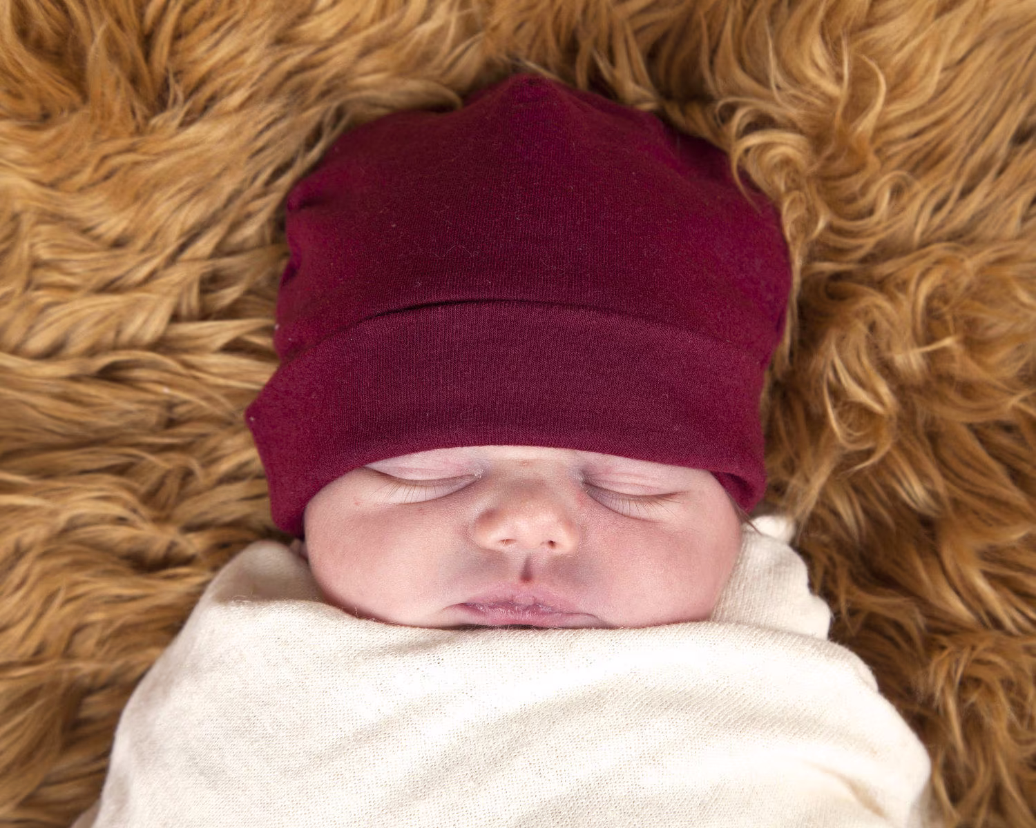 Baby Hat - Ruby Red Organic Eco Friendly Newborn Shower