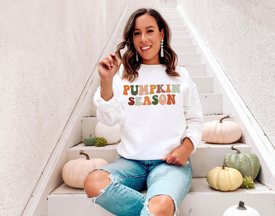 Pumpkin Season Sweatshirt, Retro Boho Fall Cute Thanksgiving Sweatshirts, Mom Spice Shirt, Matching Sweatshirts
