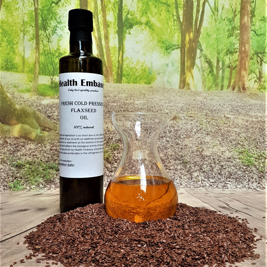 Fresh Cold Pressed Flaxseed Oil/Linum Usitatissimum L Health Embassy Linseed