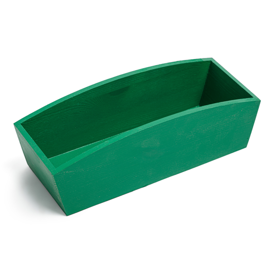 Green Rectangular Wooden Pot