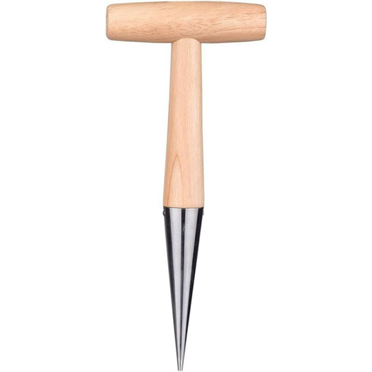 11 Inch Hand Dibber Stainless Steel Garden Dibber Drill Wood Handle Seeder Bulb Planter Planter For Planting Seeds And Bulbs