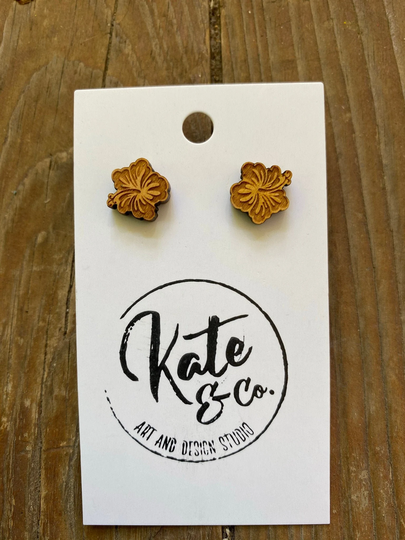 Mini Hibiscus Stud Earrings
