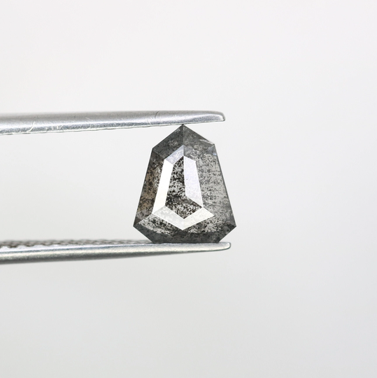 1 Ct Natural Salt & Pepper Shield Cut Real Loose Diamond For Wedding/ Engagement Ring
