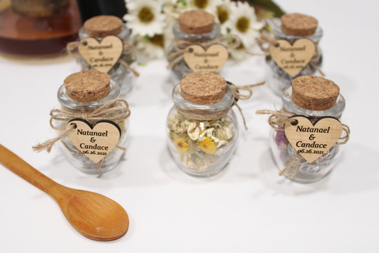 Wedding Tea Favors For Guests, Bulk Gifts, Rustic Wedding Favor, Personalized Favors, Wood Jars, Unique Gift, Thank You Gifts