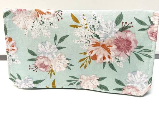 Coupon Organizer Budget Holder - Attaches To Your Shopping Cart Floral On Mint Pick Your Size