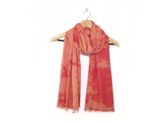 Orange Tie Dye Fair Trade Organic Cotton Scarf