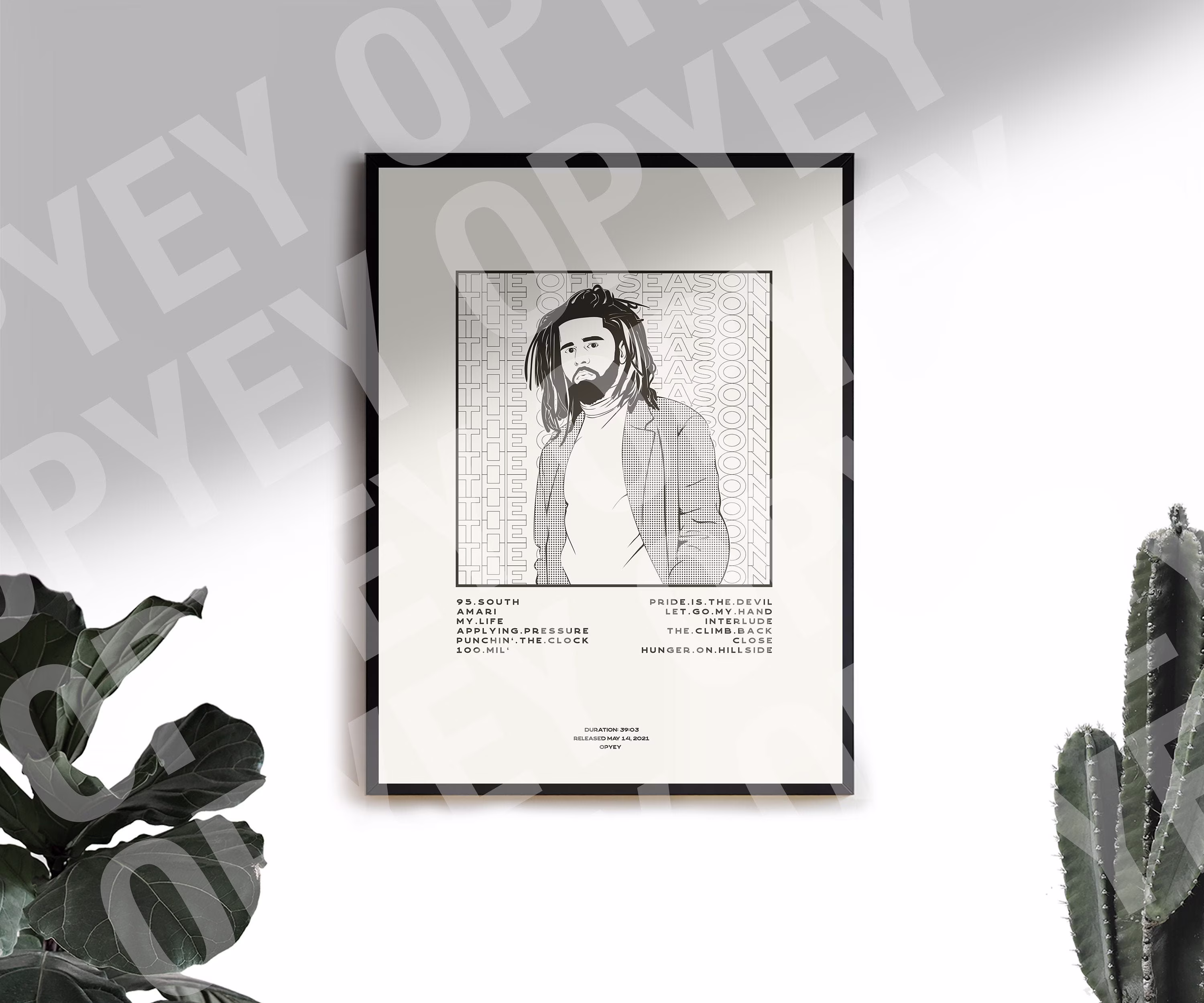 The Off-Season - J.cole Poster Print, Art Wall Art, Decor, Birthday, Gifts, Minimalist Poster, Typography, Dreamville