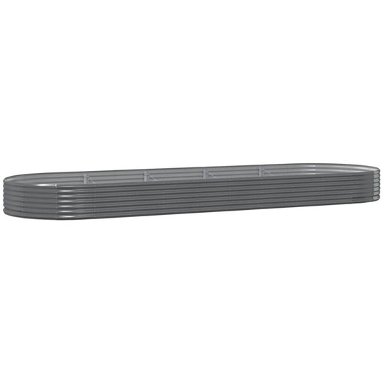 Vidaxl - Garden Planter Powder-coated Steel 450x140x36 cm Grey Grey