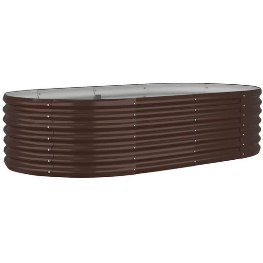 Vidaxl - Garden Planter Powder-coated Steel 152x80x36 cm Brown Brown