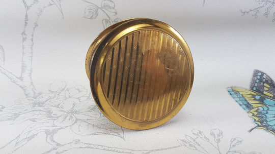 Vintage Powder Compact, Gold Tone Vintage Compact Mirror, Collectable Unique Gifts For Her