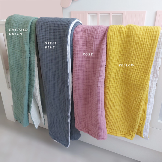 8 Layer Organic Cotton Gauze Baby Blanket, Mat/Muslin Kids Quilt | Toddler Crinkle Blanket Swaddle