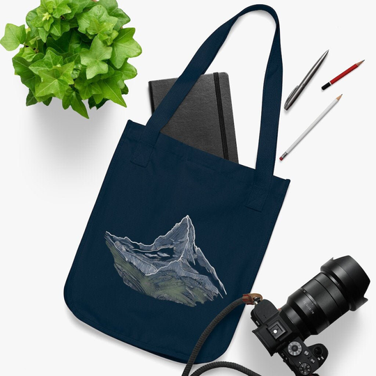 Colored Mountain Organic Sustainable Tote Bag