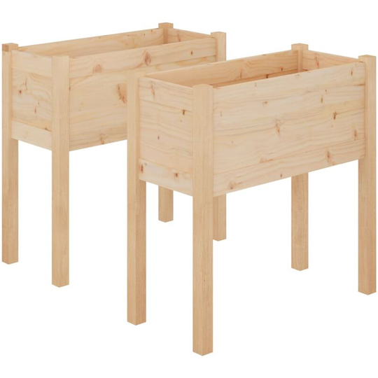 Vidaxl - Garden Planters 2 pcs 70x31x70 cm Solid Pinewood Brown