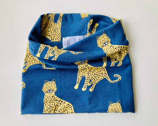 Organic Children's Snood Blue/Leopard/Gift For Kids/ Kids Snood/Toddler Snood/Children's Neck Warmer/Christmas Gift 2-12 Years