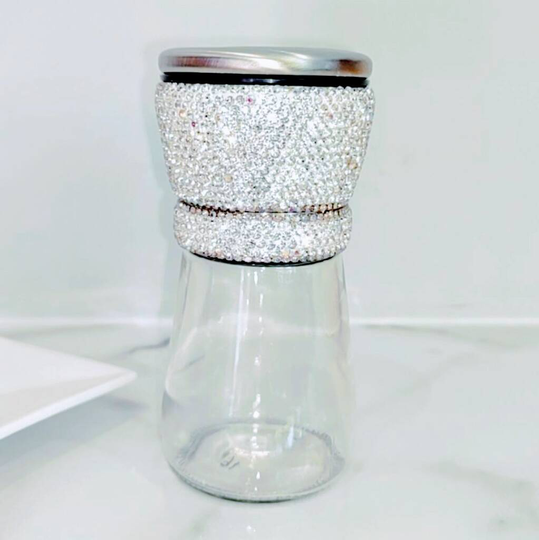 Glass Salt Pepper Grinder With Swarovski Crystals