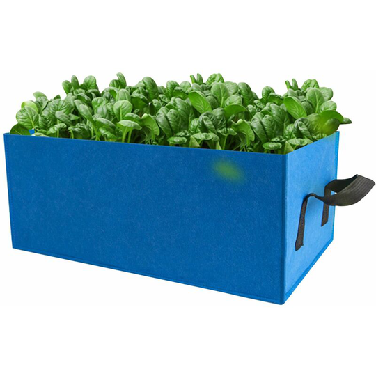 Lifcausal - Rectangle Garden Grow Bags Planter Box Planting Beds Grow Pots with Handles Breathable Felt Planter Bags for Carrots Onions Herbs Flowers