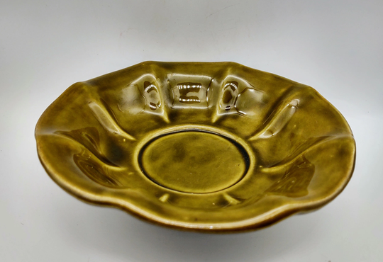 Vintage Mccoy Pottery Green Bowl Shallow Planter