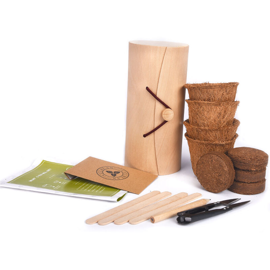 Herb Seed Garden Seeds Kit - For Gardening Herb - Garden Herb Seed Grow Kit - Plant Starter Kit - Indoor Herb seeds Starter Kit-Wooden Gift Box-1PC