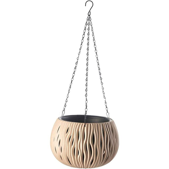 Devenirriche - Hanging Planter Flower Pots Indoor Outdoor Balcony Patio Hanging Basket Home Decor - Coffee