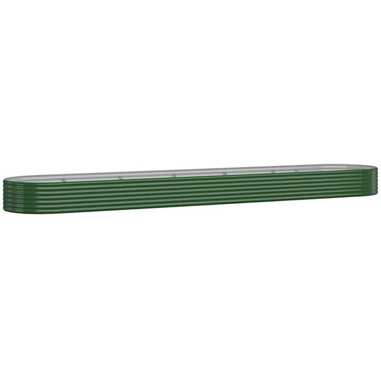 Vidaxl - Garden Planter Powder-coated Steel 507x100x36 cm Green Green