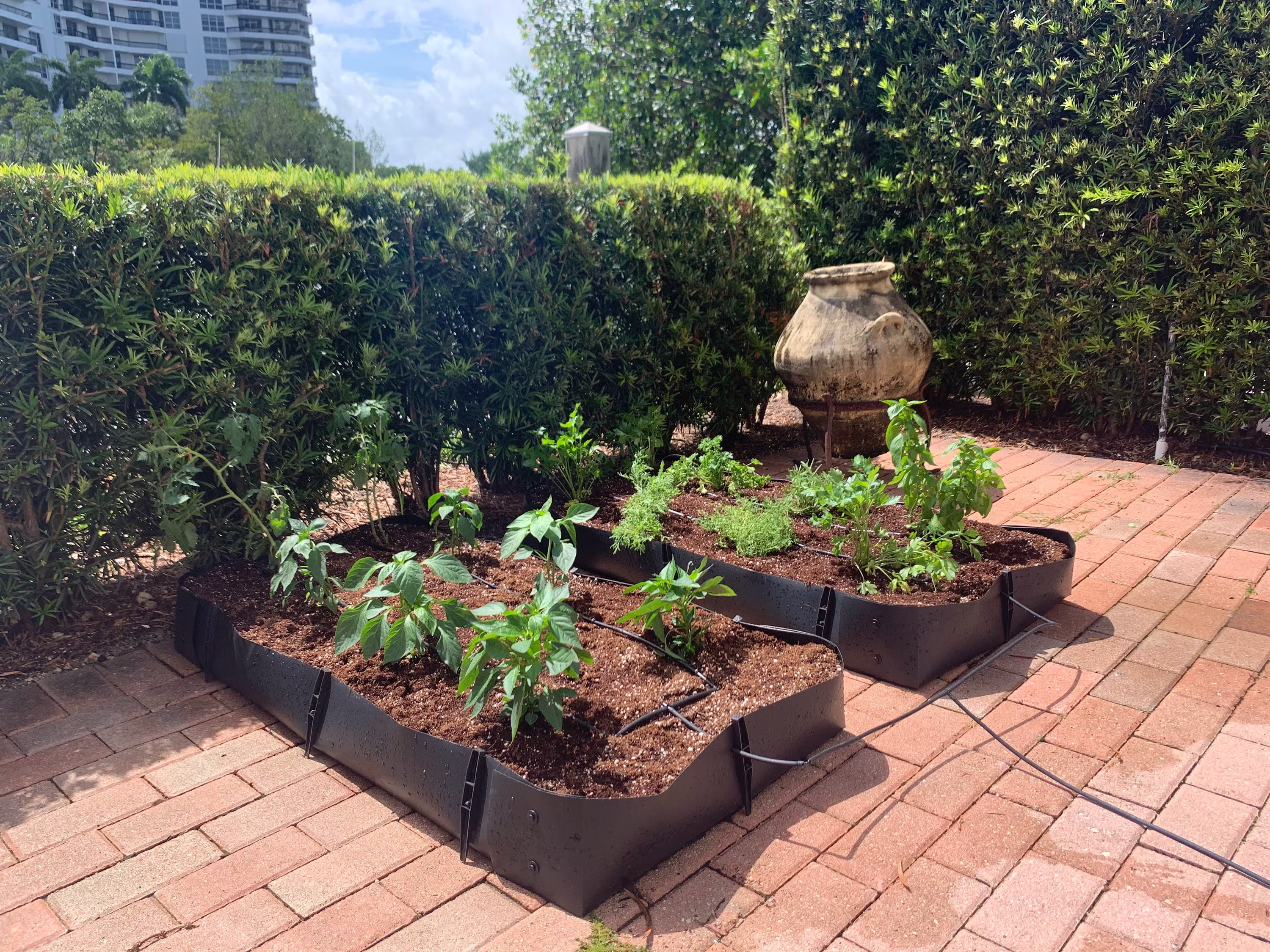 Raised Garden Beds | Two Pack With Integrated Floor, Affordable & Perfect For Every Surface - Extremely Light Weight Black
