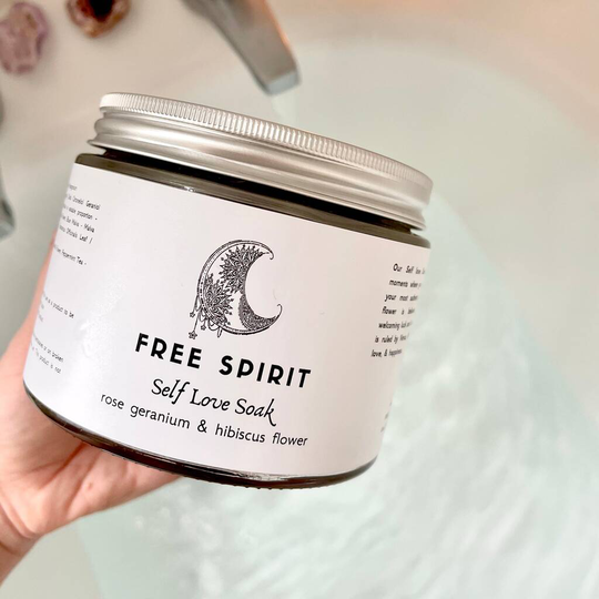 Self Love Soak Natural Bath Salts With Rose Quartz