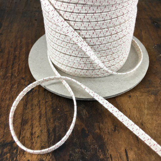 5M Of 5mm Wide Ecru Organic Elastic, 1/4