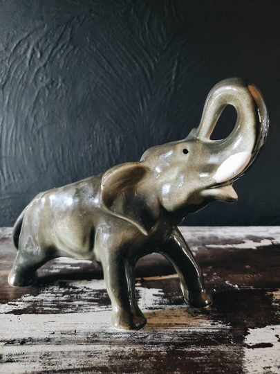 Vintage Elephant Planter, Eclectic Decor, Grandmillennial Animal Lover Gift, Planters