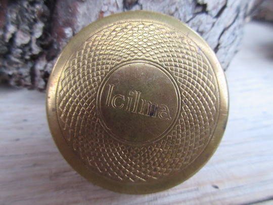 Vintage Small Brass Icilma Powder Compact, Ideal Gift