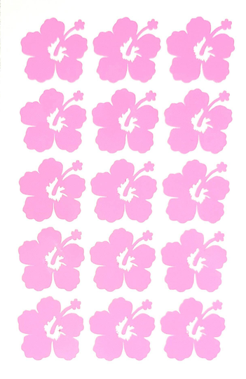 24 Hibiscus Flower Vinyl Stickers Decals Planner
