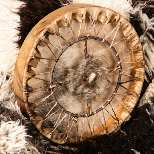 Insight Shamanic Drum, Red Deer With Picture Jasper Crystal, Custom Made