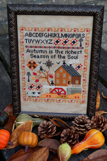 Twin Peak Primitives The Richest Season Of The Soul Cross Stitch Pattern ~ Fall 2021 Needlework Expo