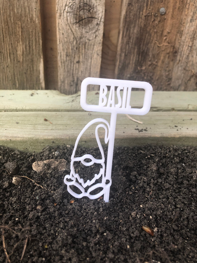 Customizable Gnome Plant Labels, 3D Printed Herb Signs, Cute Garden Accessories, Small Labels For Seedlings, Unique Markers