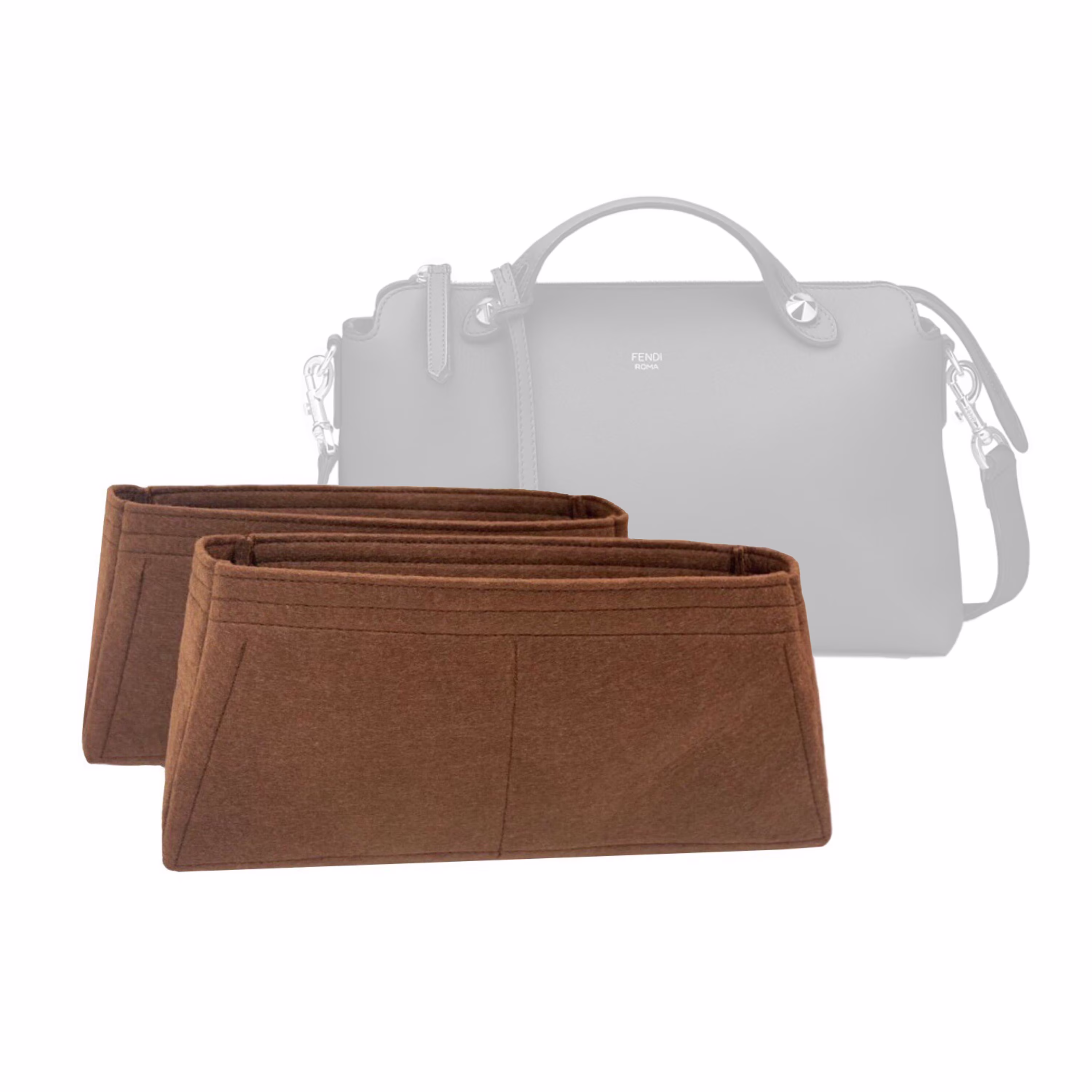 Ff By The Way Bag Organizer | Full Set Of 2/Tote Felt Bag Boston Insert Handbag Storage For Purse Liner Pocket