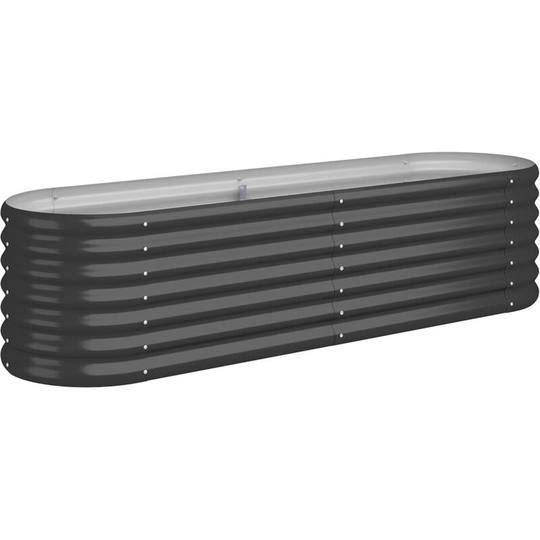 Vidaxl - Garden Planter Powder-coated Steel 152x40x36 cm Anthracite Anthracite