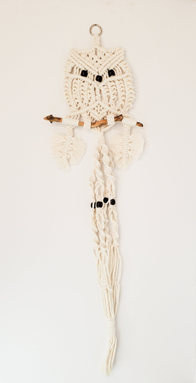 Owl Plant Hanger, White