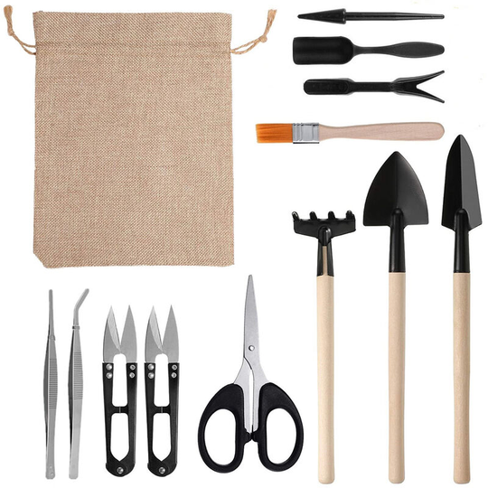 13PCS Mini Garden Planting Tool Set for Succulents Weeding Digging Planting Transplanting Fairy Garden Cactus Bonsai Planting Gardening Hand Tools