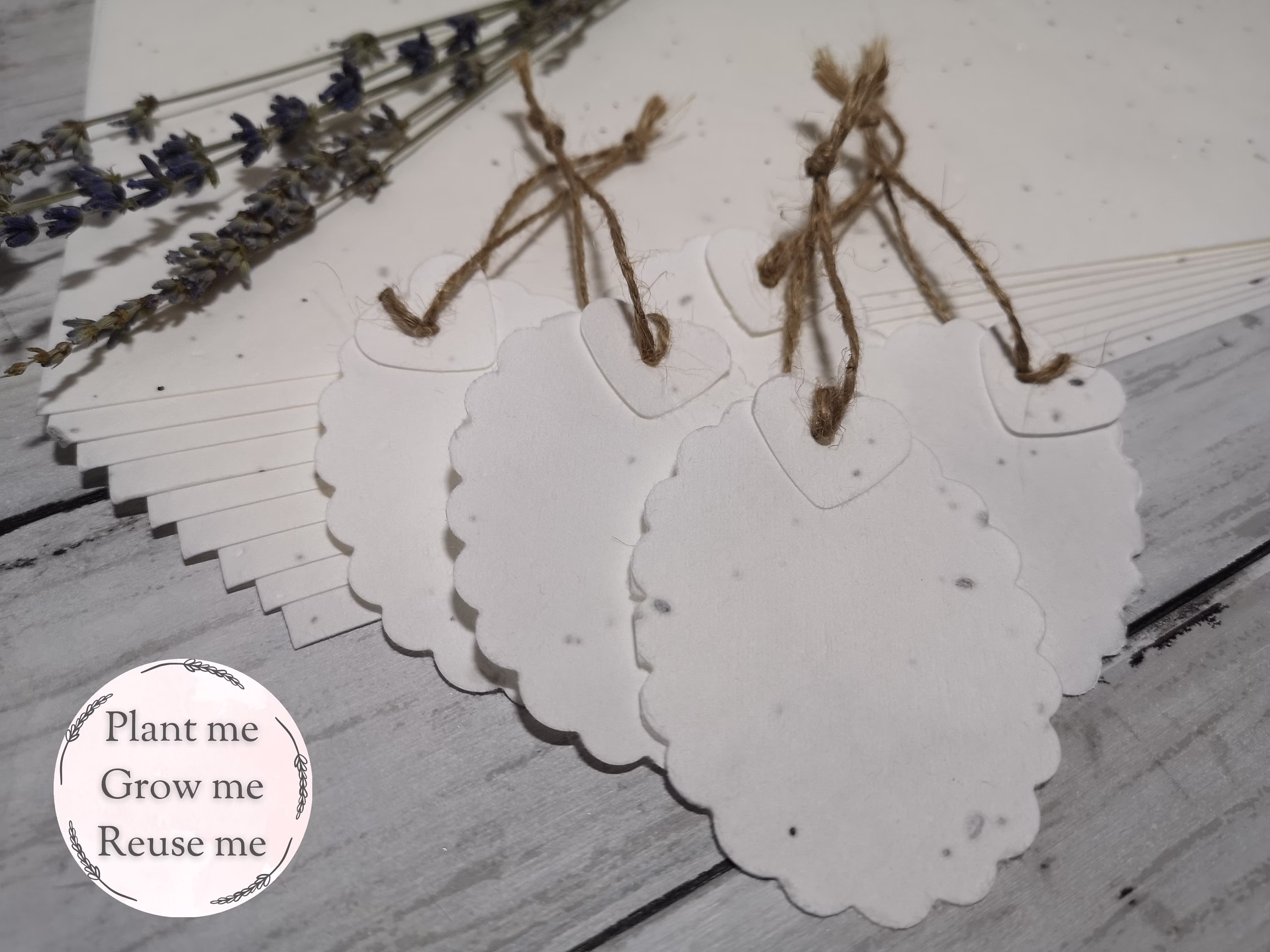 Plantable Lavender Seed Paper Gift Tags/Eco-Friendly Biodegradable Paper