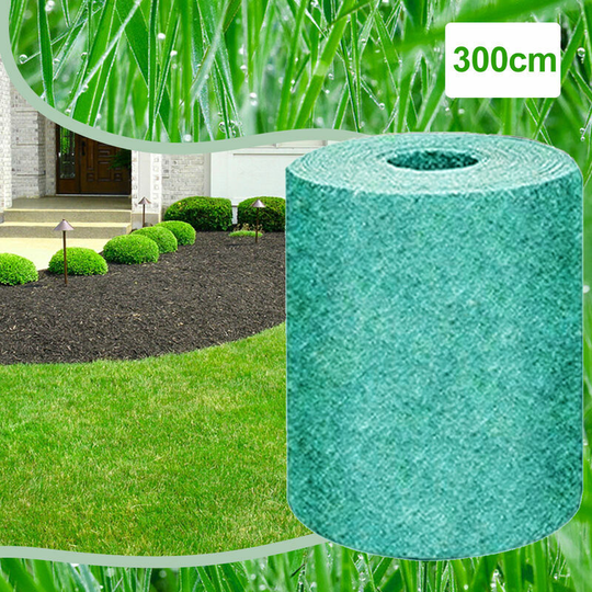 Lawn Grass Seed Mat Biodegradable Straw Mat Fertilizer Garden Picnic Lawn Backyard Planting Grow - 3m