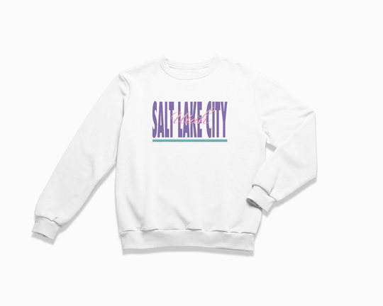 Salt Lake City Signature Sweatshirt Utah Crewneck/Retro Style Sweatshirt Vintage Inspired Sweater